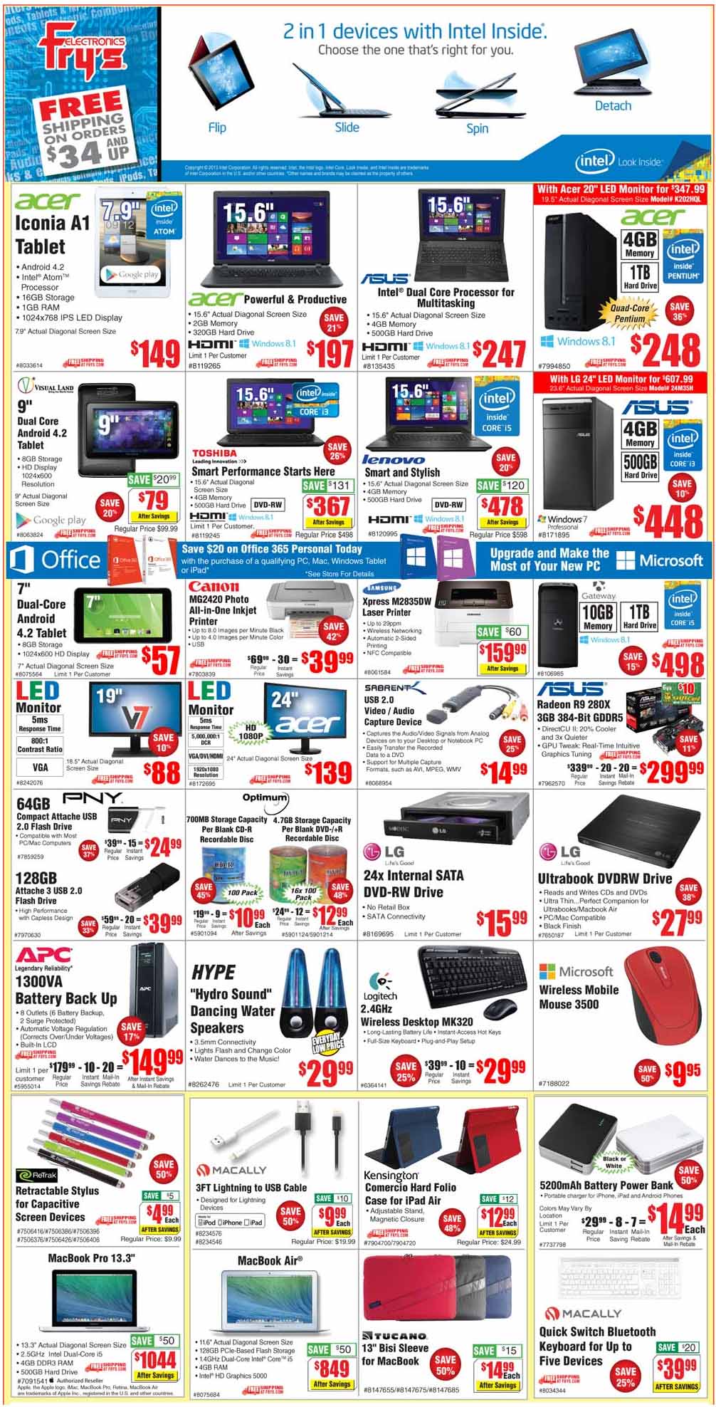 Fry's Electronics Weekly Sales Ad September 19