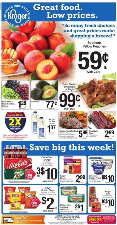 Kroger Weekly Ad Jul 22 - Jul 28 Products 2015