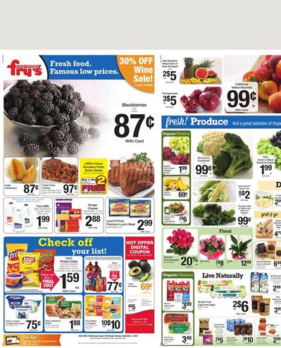 Fry's Food Weekly Ad Aug 26 2015