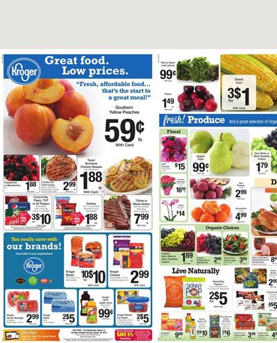 Kroger Weekly Ad Preview Aug 12 2015 Food