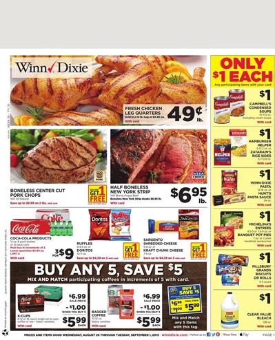 Winn Dixie Weekly Ad Food Aug 26 2015