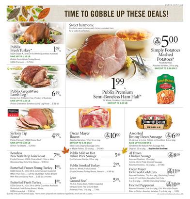 Publix Ad Thanksgiving Dinners and Recipes 2015