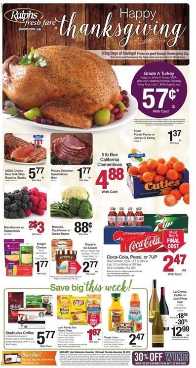 Ralphs Weekly Ad Preview Nov 18 2015