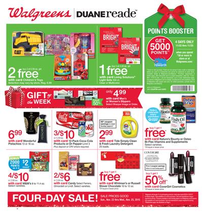 Walgreens Ad Holiday Gifts and Food Nov 22 2015