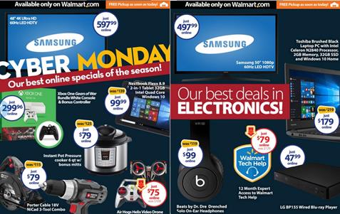 Walmart Black Friday Cyber Monday Ad Nov 29 - Nov 30 2015
