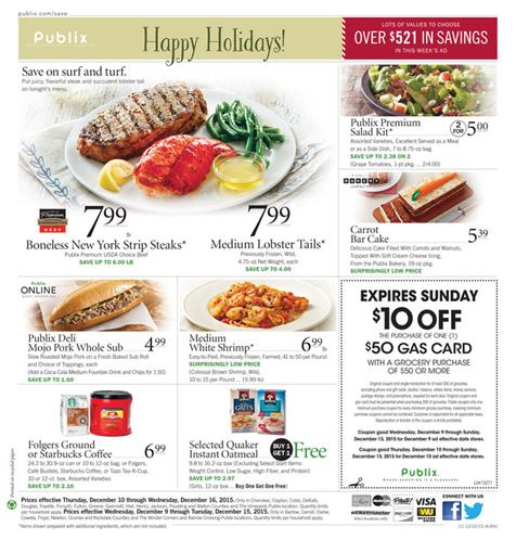 Publix Ad Christmas Fresh Food Dec 12