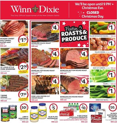 Winn Dixie Weekly Ad Christmas Holiday Food 2015