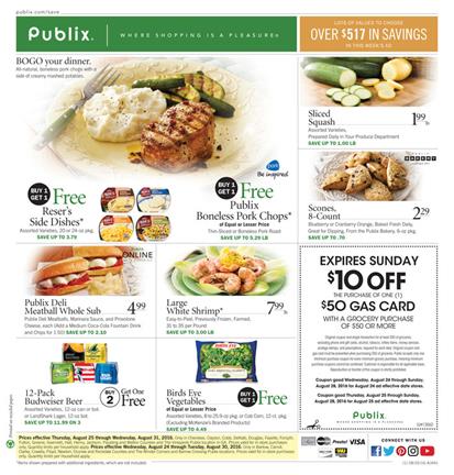 Publix Weekly Ad Aug 24 - 30 2016