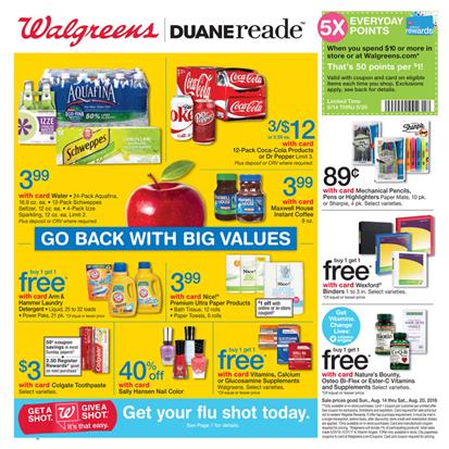 Walgreens Weekly Ad Aug 14 - Aug 30 2016