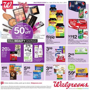Walgreens Weekly Ad Sep 25 2016