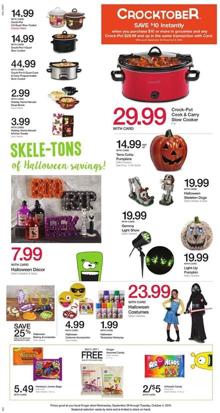 Kroger Ad Halloween Deals October 2016