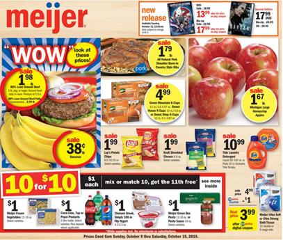 Meijer Weekly Ad Oct 9 - 11 2016