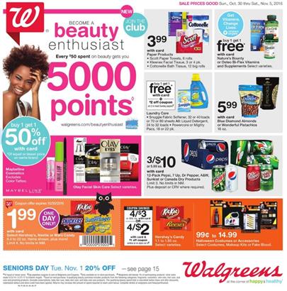 Walgreens Weekly Ad Oct 30 - Nov 5 2016