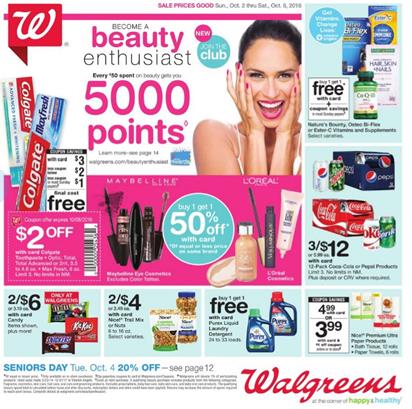 Walgreens Weekly Ad Oct 9 - 15 2016 Deals