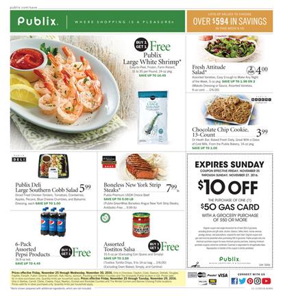 Publix Weekly Ad Nov 25 - 29 2016 Deals