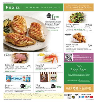 Publix Weekly Ad Nov 30 - Dec 6 2016 Bogo Deals