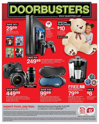 Target Black Friday Ad 2016 Doorbusters PS4
