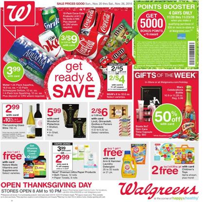 Walgreens Weekly Ad Holiday Deals Nov 20 - 26 2016