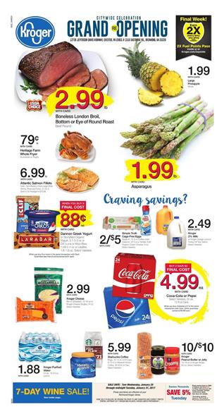 Kroger Weekly Ad Buy 6 Save 3 January 25 - 31 2017