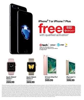 Target Ad iPhone 7, Samsung 4K TV Jan 15 - 21 2017