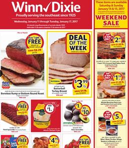 Winn Dixie Weekly Ad Prices Down Jan 11 - 17 2017