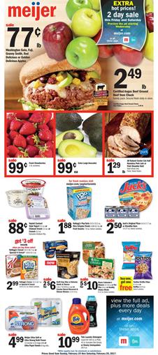 Food Deals Meijer Weekly Ad Feb 19 25 2017