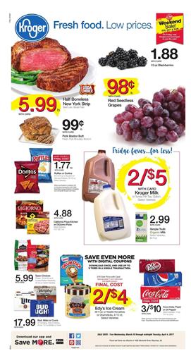 Kroger Weekly Ad Grocery Mar 29 - Apr 4 2017