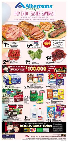 Albertsons Weekly Ad Easter April 12 - 18 2017
