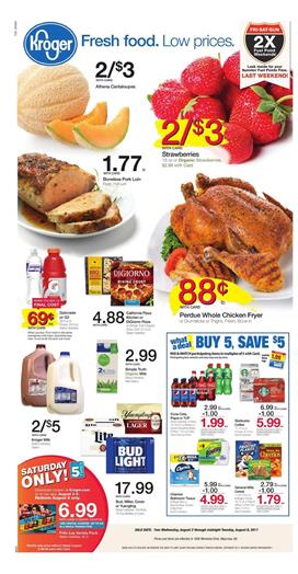 Kroger Weekly Ad Grocery Aug 2 - 8 2017