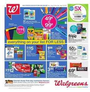 Walgreens Weekly Ad Back To School August 13 - 19 2017