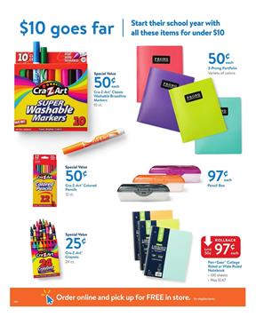 Walmart Ad School Supplies Aug 13 - 31 2017