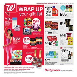 Walgreens Weekly Ad Deals Dec 24 - 30, 2017