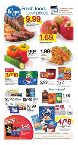 Kroger Weekly Ad Deals January 17 - 23, 2018