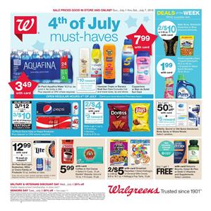 Walgreens Weekly Ad Deals Jun 27 Jul 4 2018