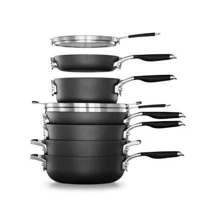 Calphalon Select 9pc Space Saving Hard Anodized Nonstick Cookware Set