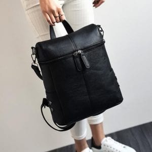 Simple Style Backpack Women