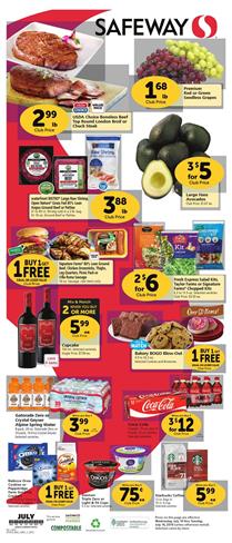 Safeway Weekly Ad Grocery Sale Jul 10 - 16, 2019