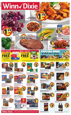 Winn Dixie Weekly Ad Grocery Sale Jul 10 16 2019