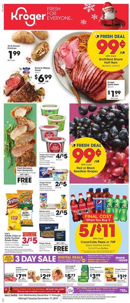 Kroger Holiday Meals From Dec 11 17 Ad 2019
