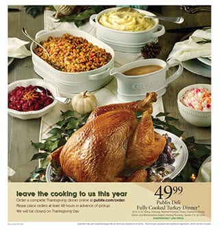 Publix Thanksgiving Fully Cooked Turkey Dinner