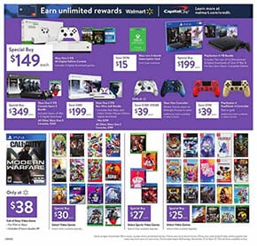 Walmart Black Friday Game Bundle Prices - Xbox One S 149 dollar - PS4 199 dollar
