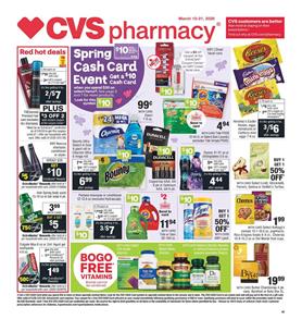 CVS Weekly Ad Spring Cash Card Mar 15 21 2020