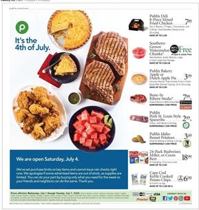 Publix 4th of July Deals | Weekly Ad Jul 1 - 7