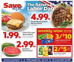 Save a Lot Ad Labor Day Sale Sep 2 8 2020