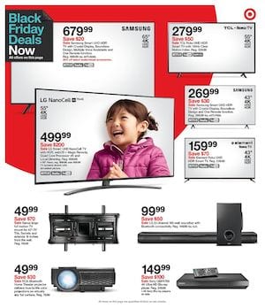 Target Black Friday TV Deals Nov 22 - 28