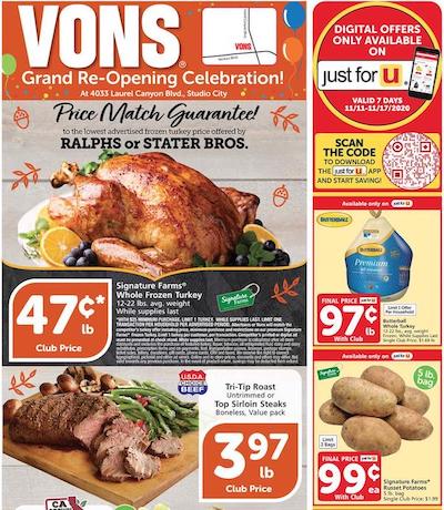 Vons Weekly Ad Preview Nov 11 - 17