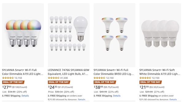 Amazon Smart Light Bulb Deals
