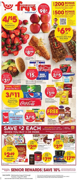 Fry's Weekly Ad Aug 3 - 9, 2022