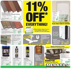 Menards Weekly Ad Aug 4 - 14, 2022