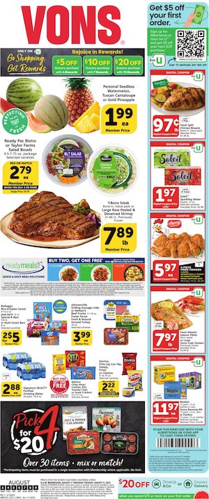 Vons Weekly Ad Aug 3 - 9, 2022